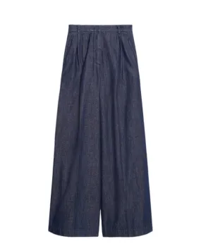 Max Mara Weekend Fuxia Pleated Denim Pant