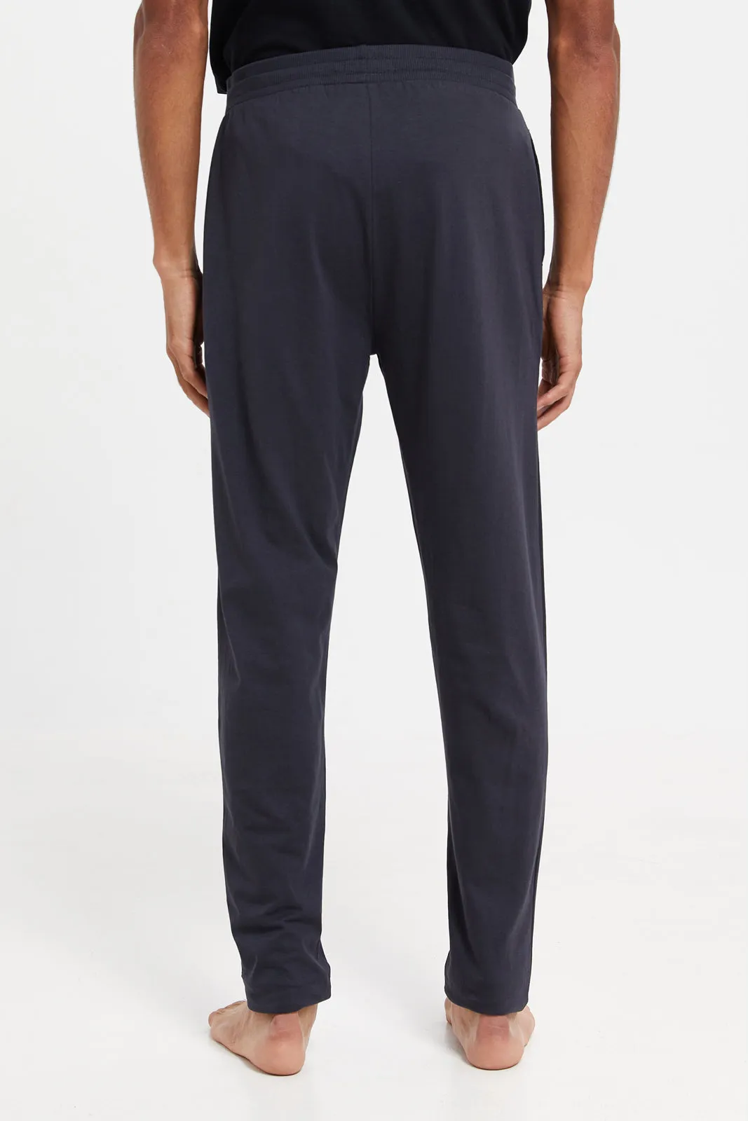 Men Charcoal Cuffed Pyjama Bottom