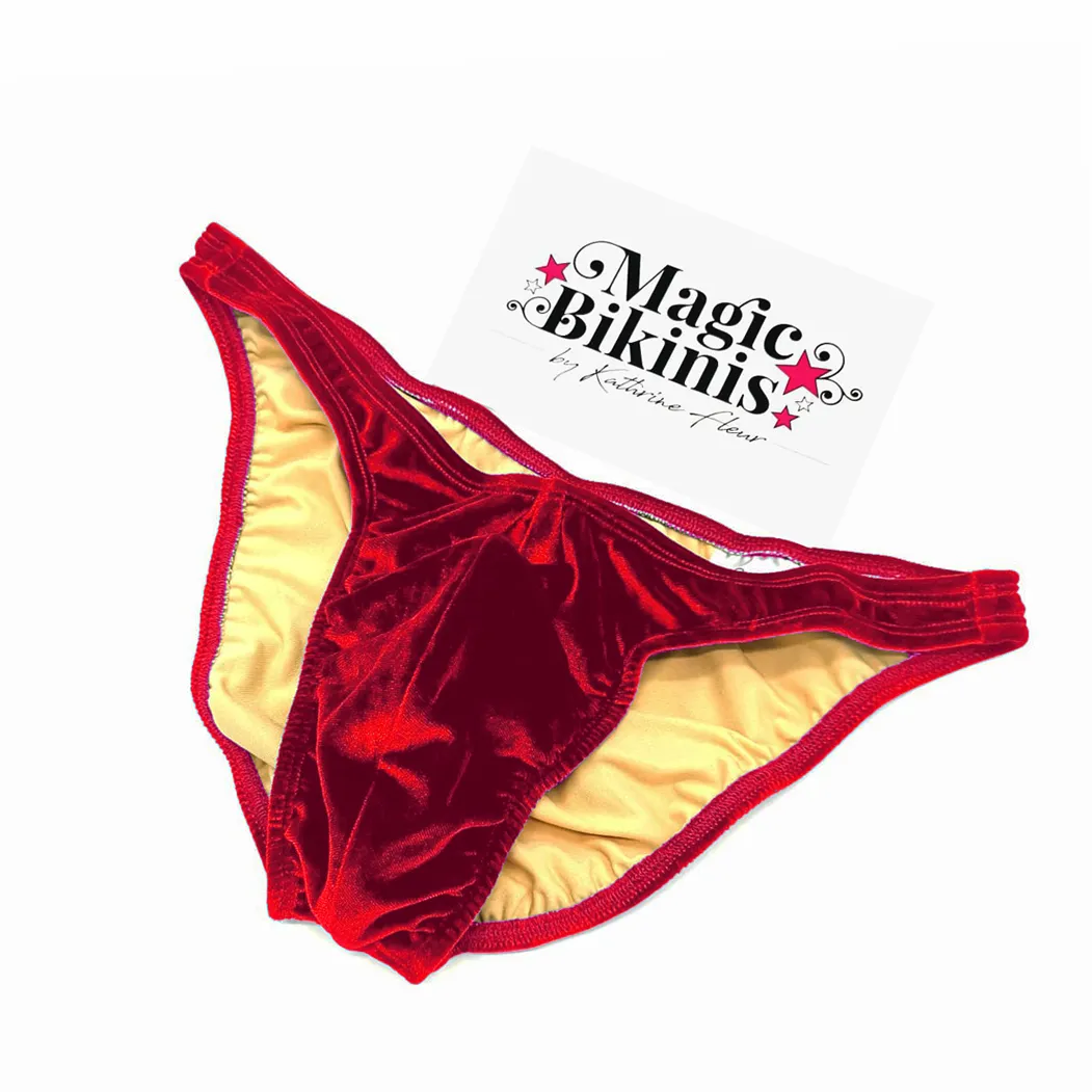 Men's Bodybuilding Posing Trunks, Posing Slip. Bodybuilding Slip - Velvet