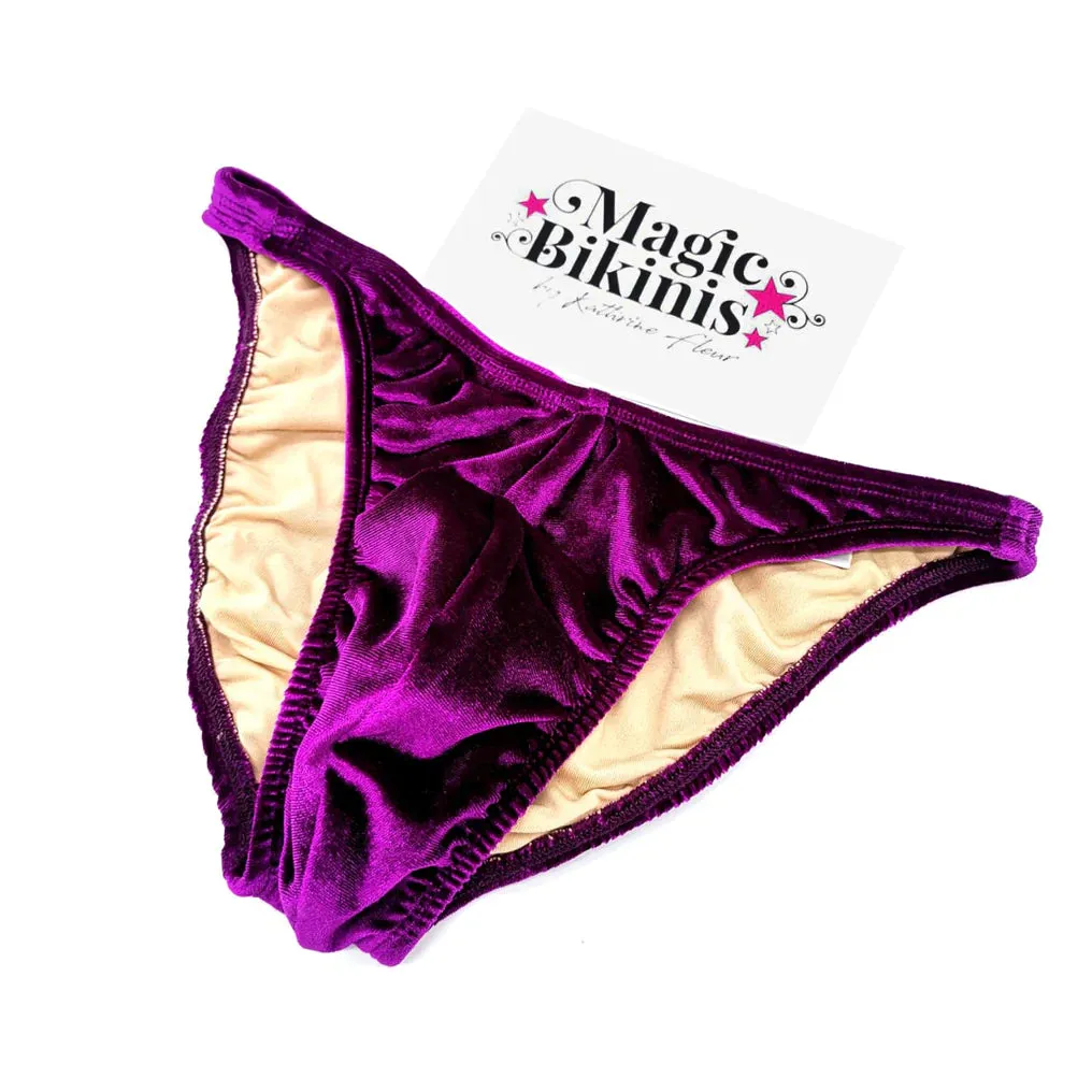 Men's Bodybuilding Posing Trunks, Posing Slip. Bodybuilding Slip - Velvet