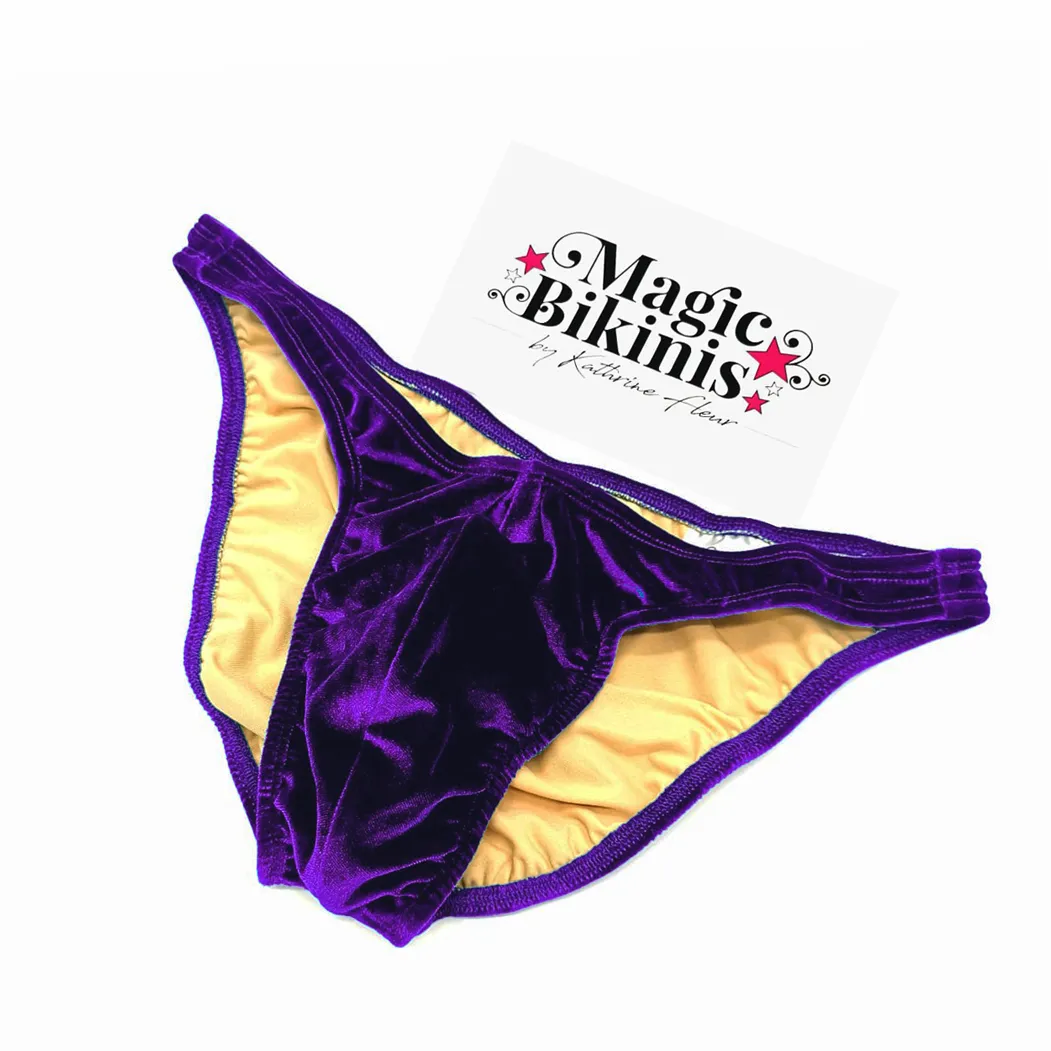 Men's Bodybuilding Posing Trunks, Posing Slip. Bodybuilding Slip - Velvet