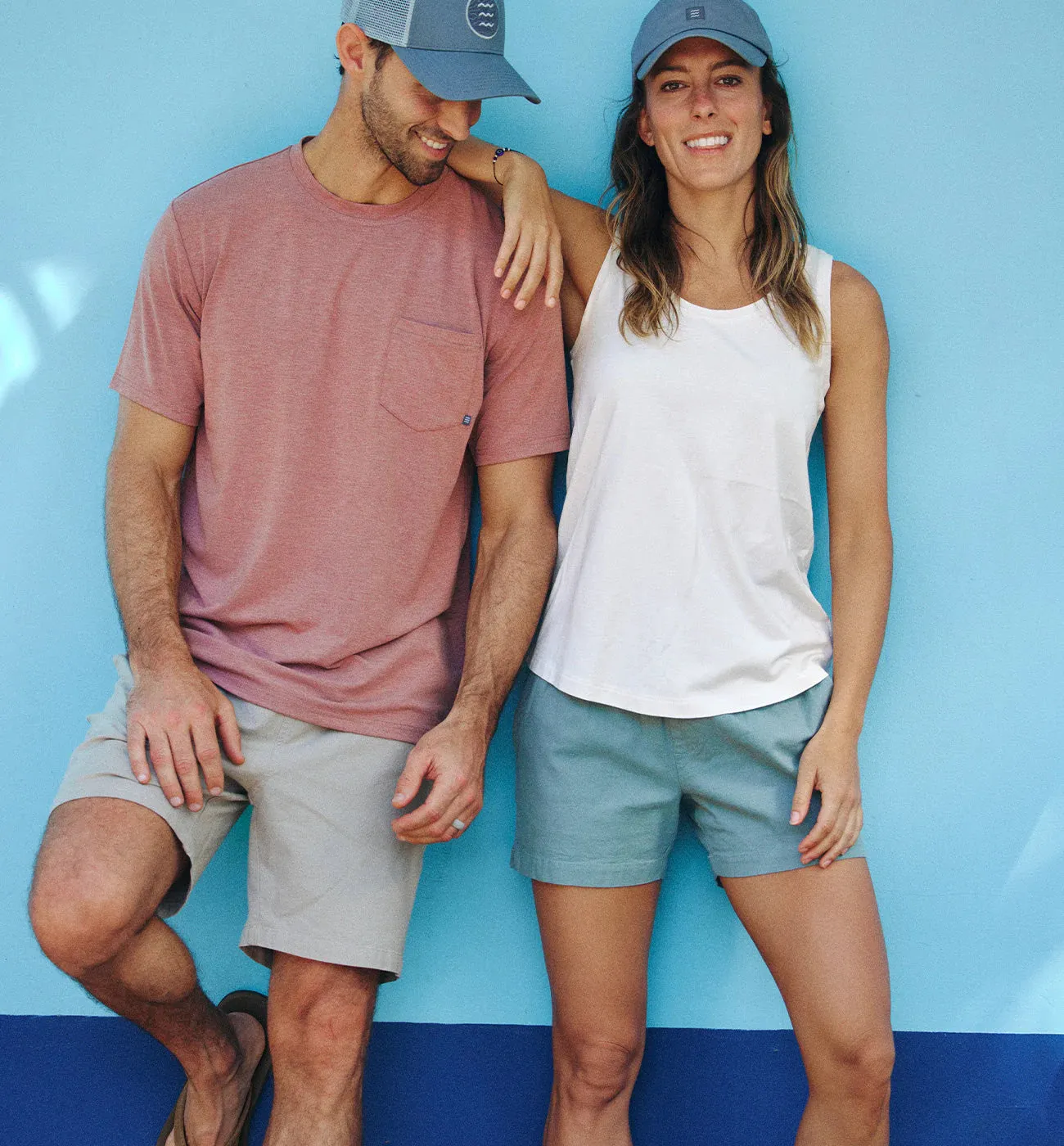 Men's Stretch Canvas Short – 7" - Bay Blue
