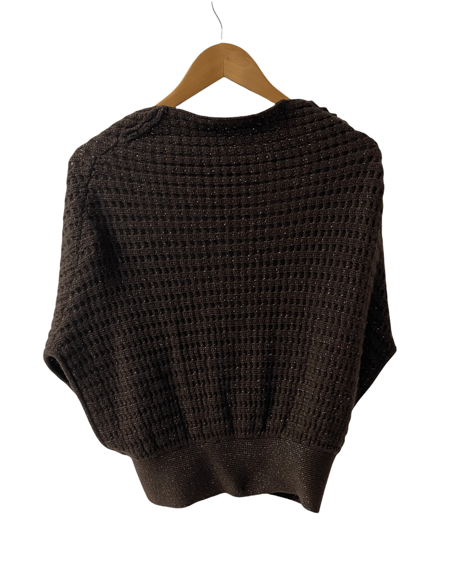 Mirage Cashmere Mix Shrug Brown and Gold Size S/M