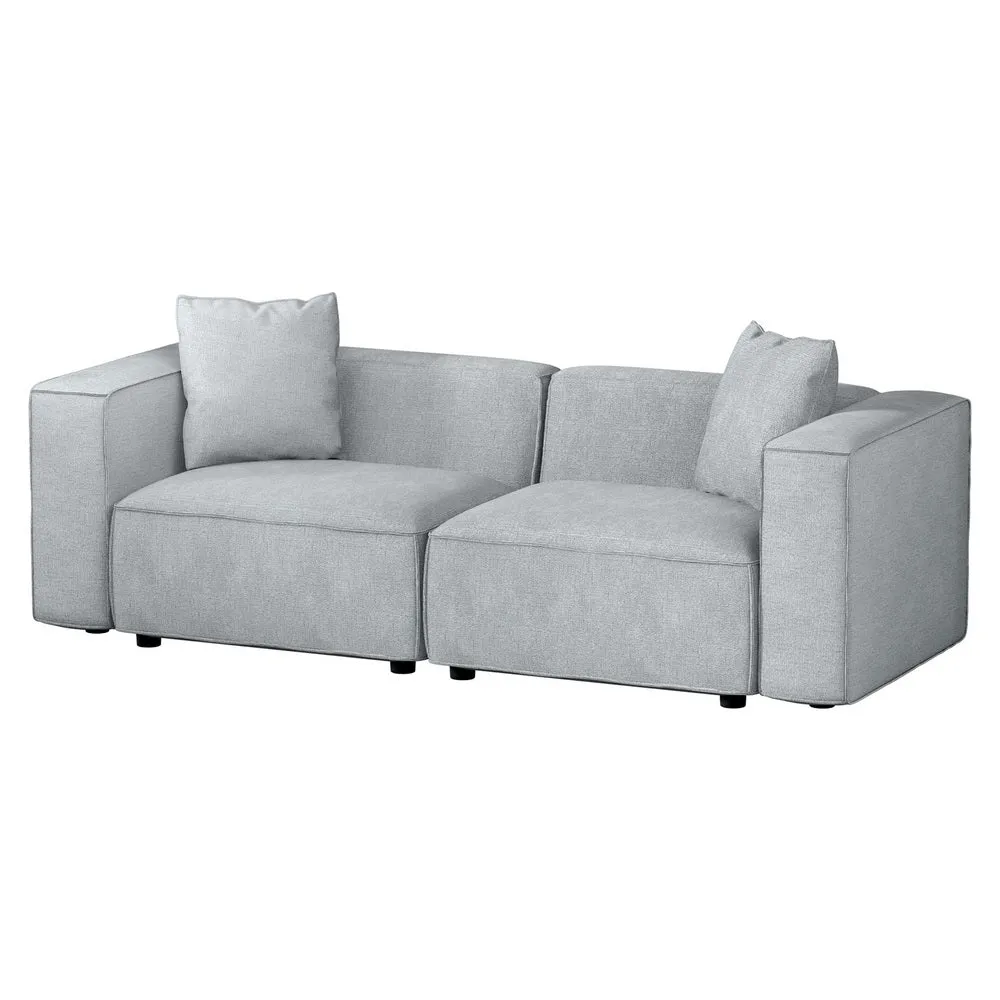 Modular Linen Sofa Chaise Set, High Resilience, 2-Seater - Artiss