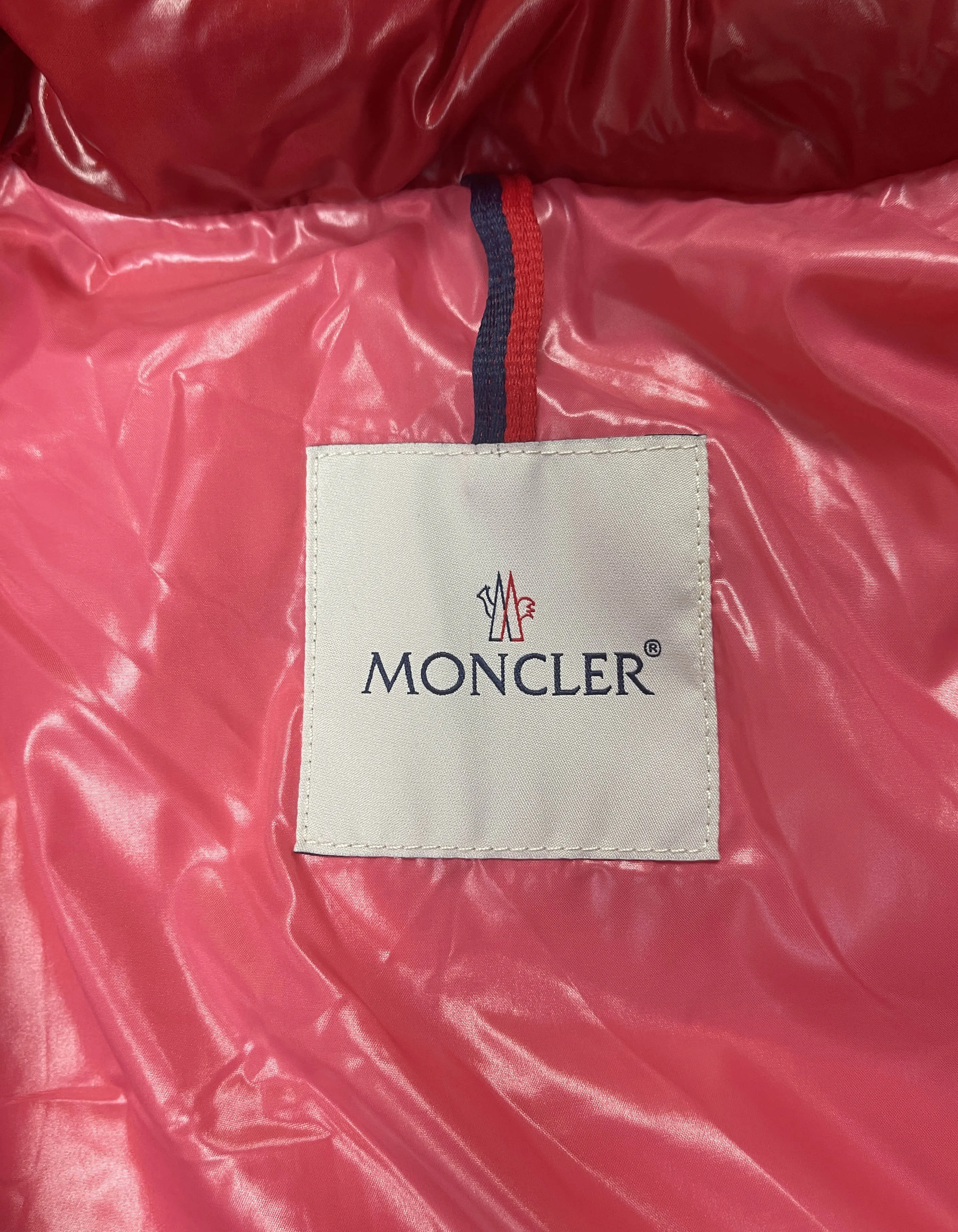 Moncler Red Badyfur Down Jacket w/Fox Trim sz 1/US S