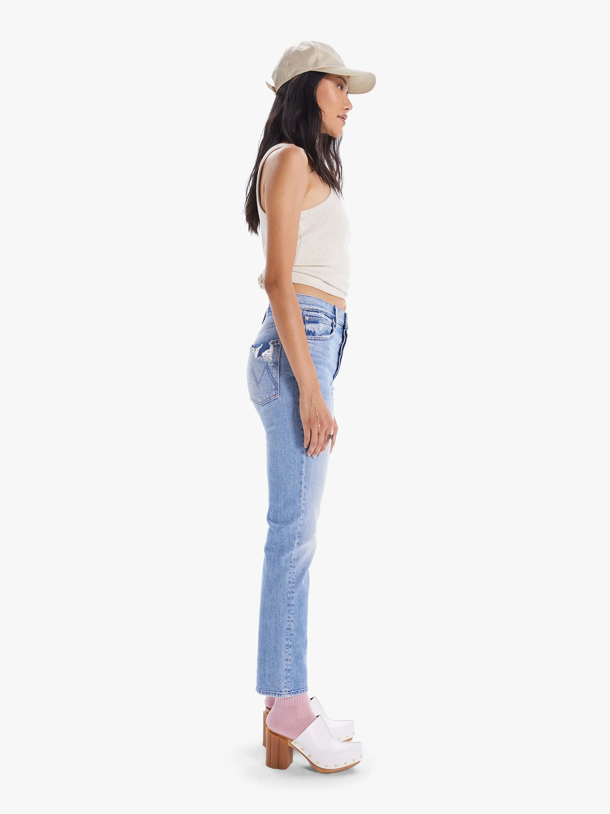 Mother - High Waisted Hiker Hover in Slay It With Flowers
