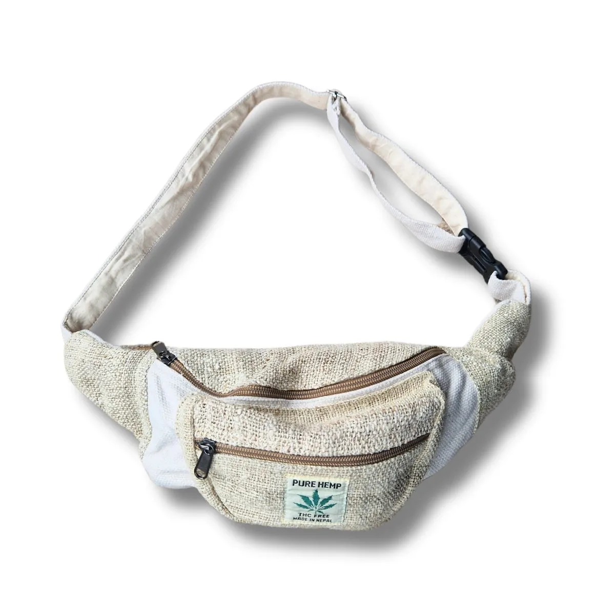 natural hemp bum bag