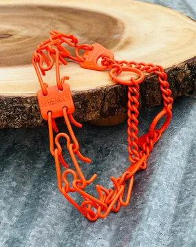 Neon Orange Custom Powder Coated Herm Sprenger Prong Collar for Dogs