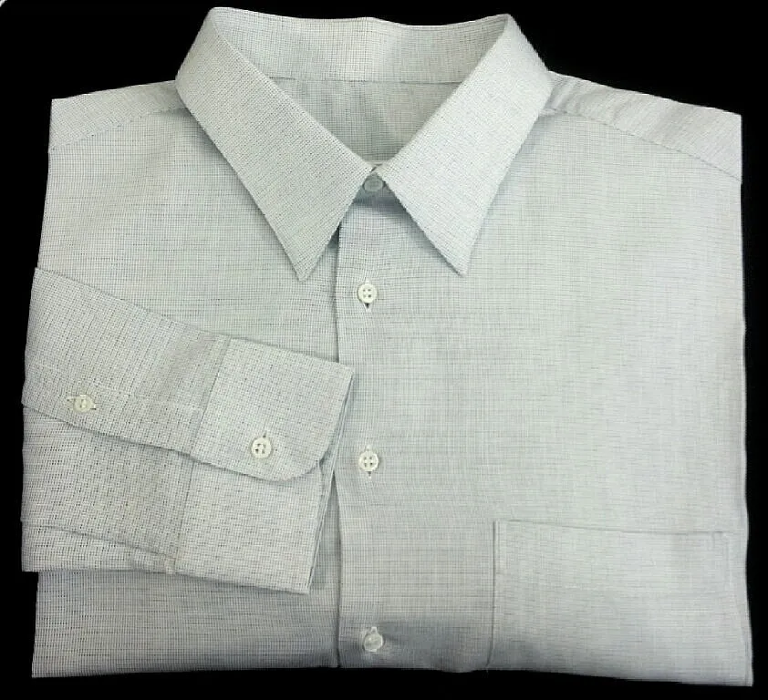 New- Ermenegildo Zegna- White/Blue Pin-Dot Dress Shirt- size (43) 17