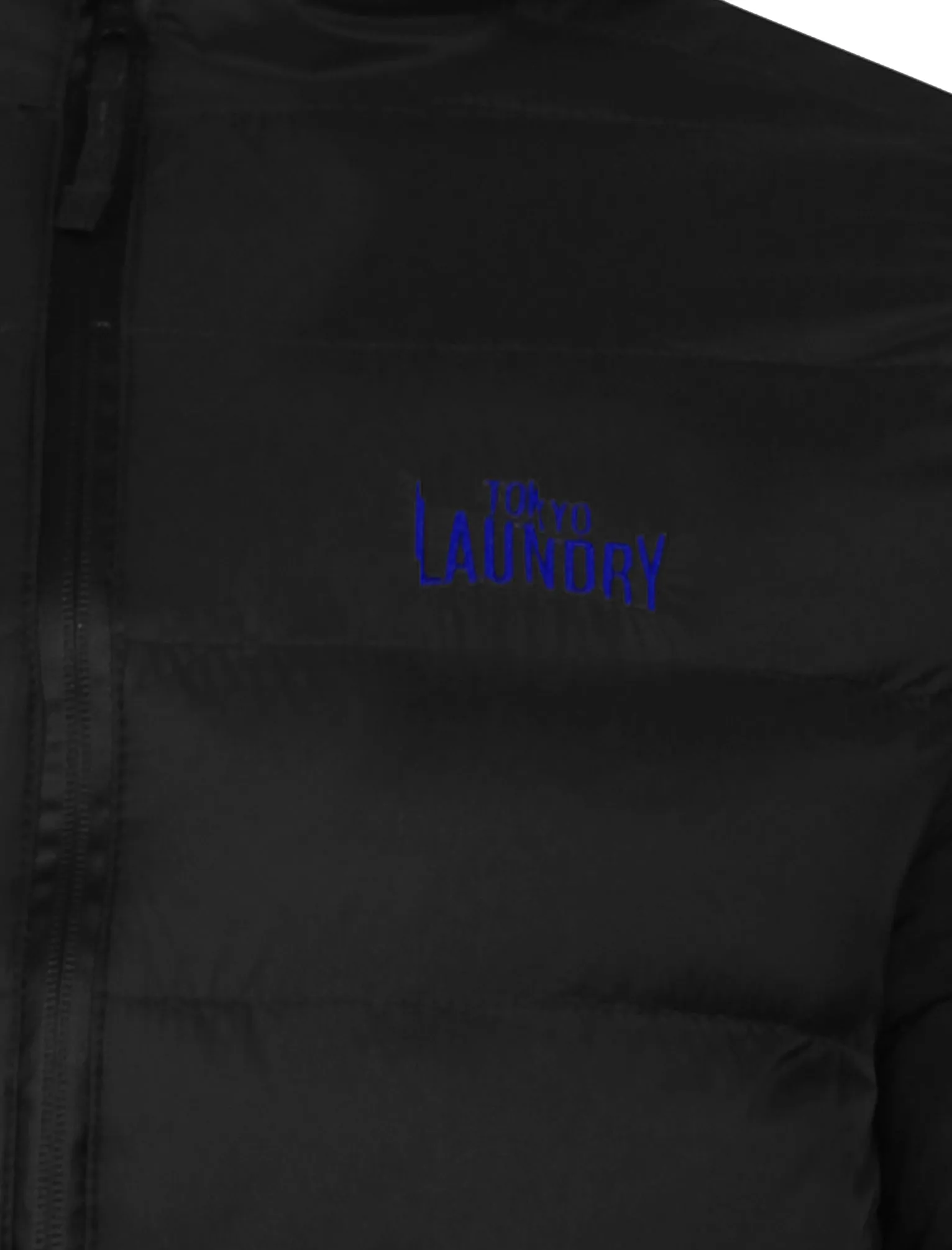 Nickleby Quilted Puffer Jacket with Hood in Black - Tokyo Laundry
