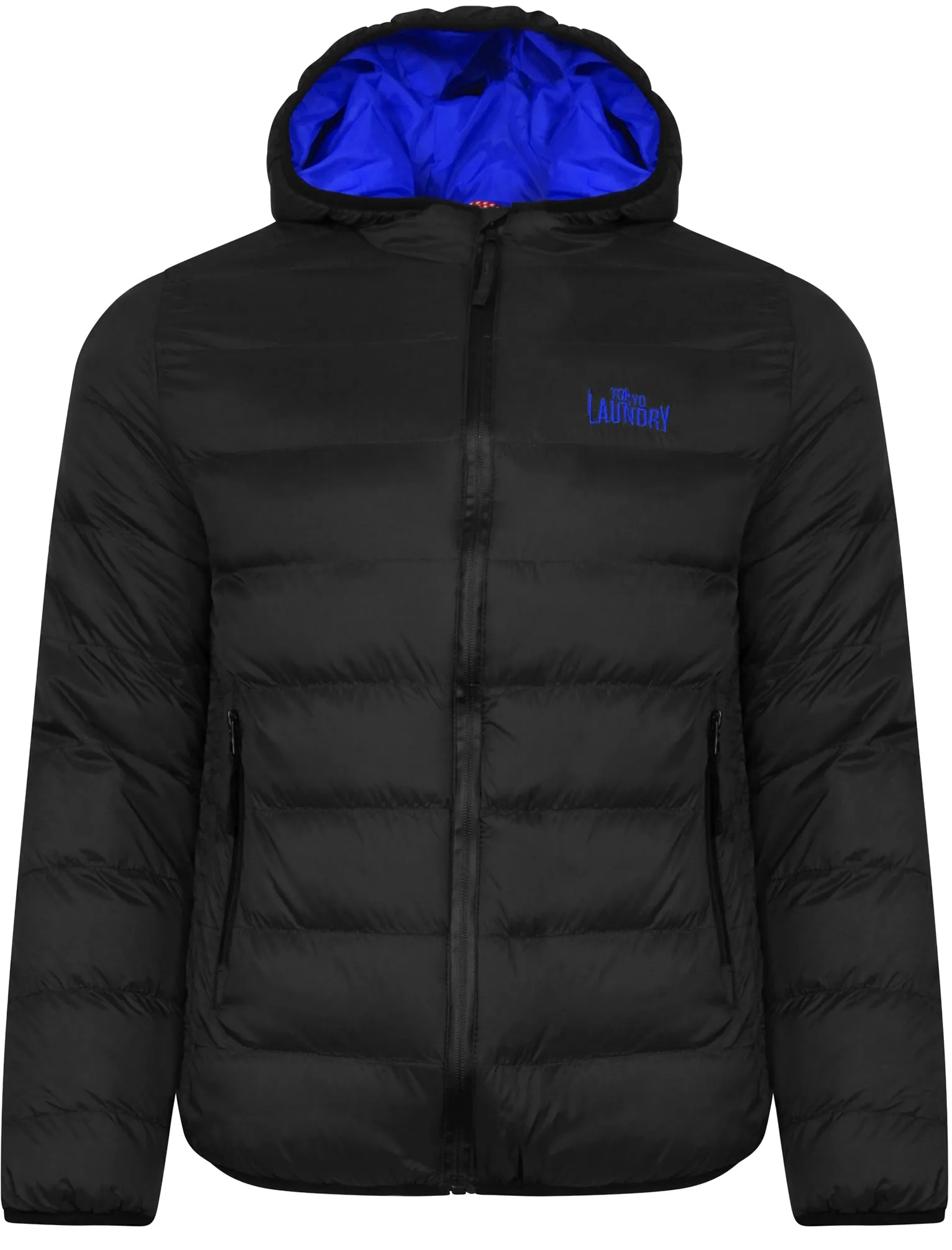 Nickleby Quilted Puffer Jacket with Hood in Black - Tokyo Laundry