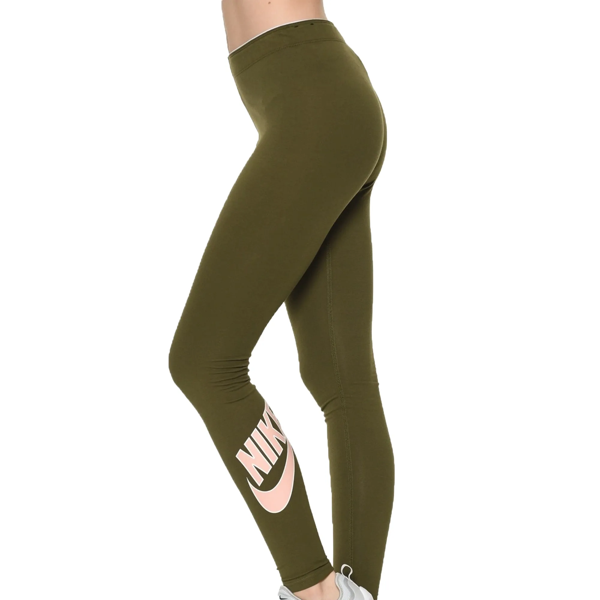 Nike Women's Leg-A-See High Waist Tights Olive Canvas