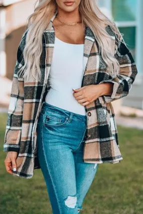 Oversized plaid flannel shacket