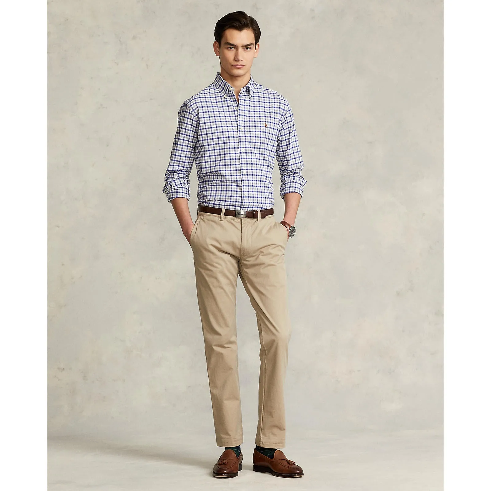 Oxford Shirt - Check - Blue, White & Grey