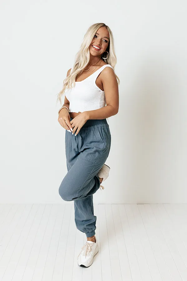 Parisian Countryside High Waist Joggers In Riverside