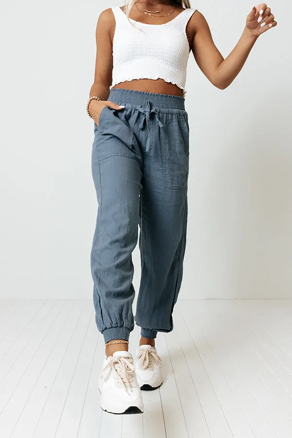 Parisian Countryside High Waist Joggers In Riverside