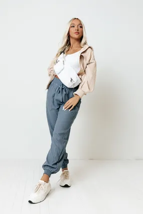 Parisian Countryside High Waist Joggers In Riverside