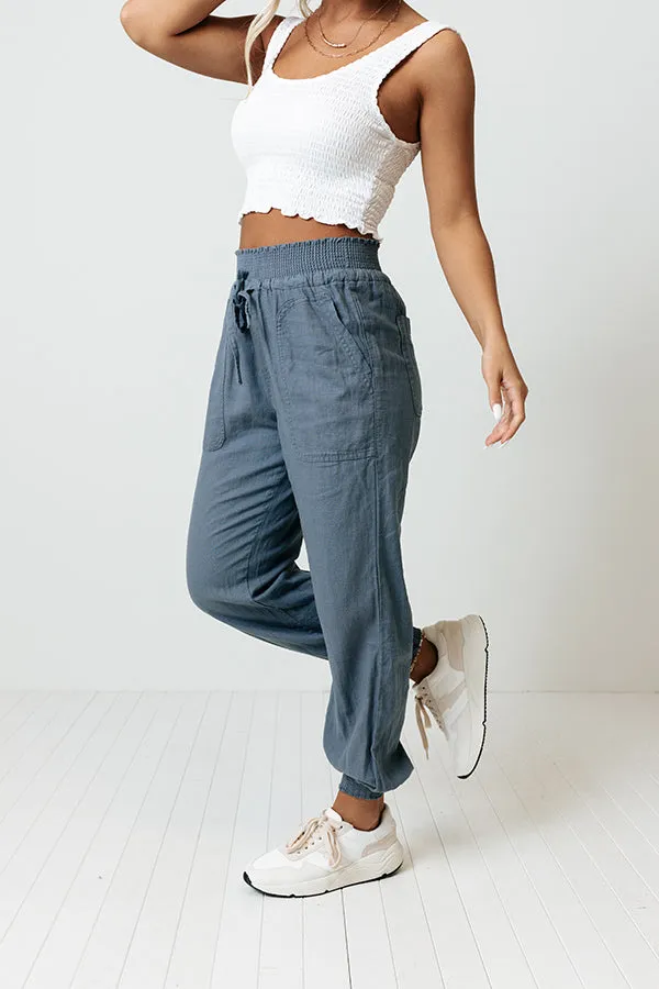 Parisian Countryside High Waist Joggers In Riverside
