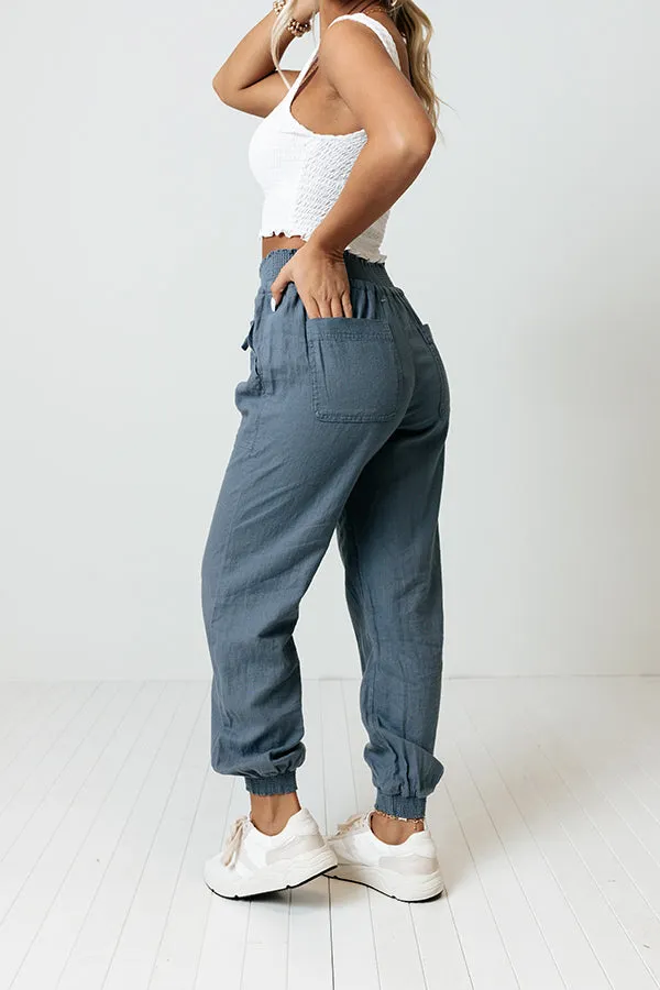 Parisian Countryside High Waist Joggers In Riverside