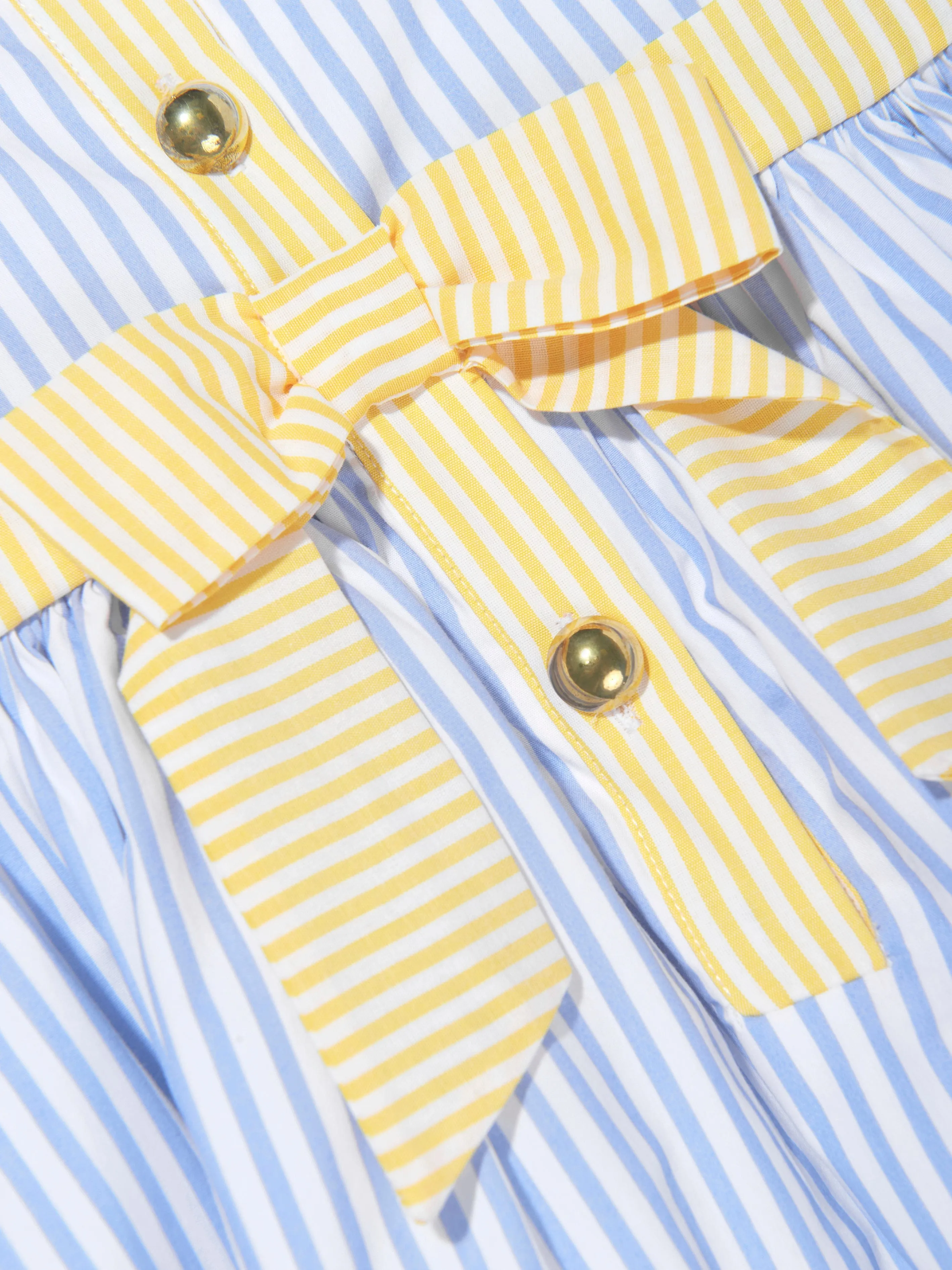 Patachou Girls Cotton Shirt Dress in Blue