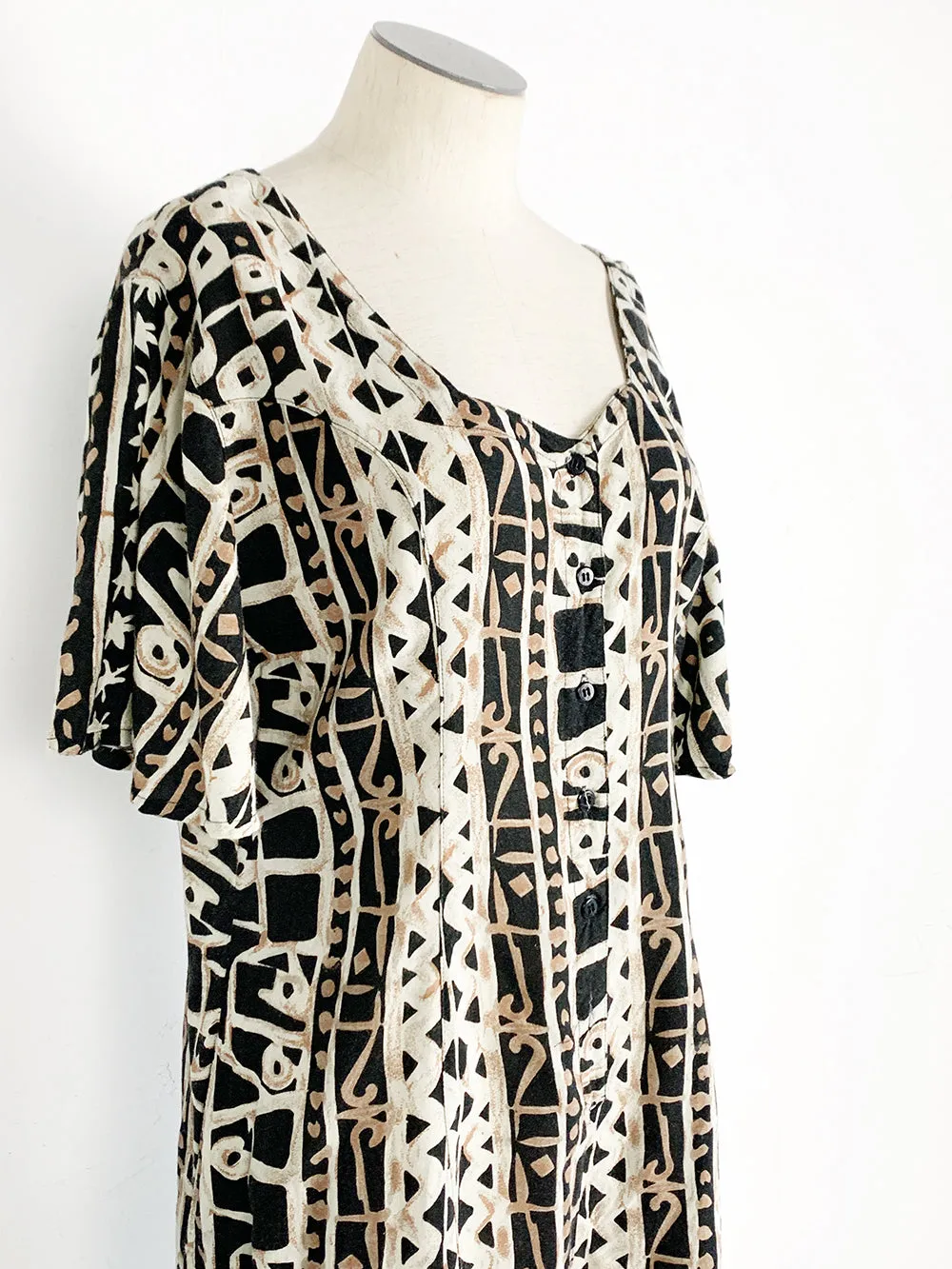 PBM Abstract Print Rayon Romper