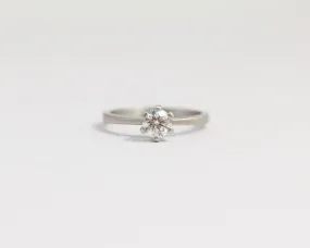 Platinum Engagement Ring with 6 Claw Set Ethical Diamond