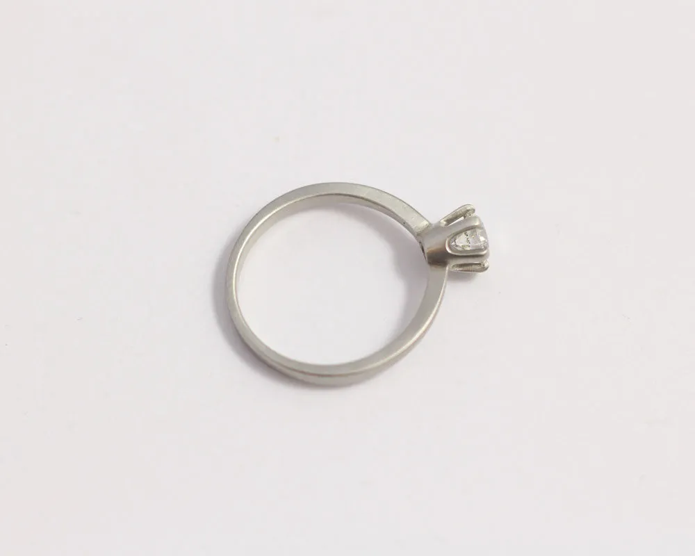 Platinum Engagement Ring with 6 Claw Set Ethical Diamond