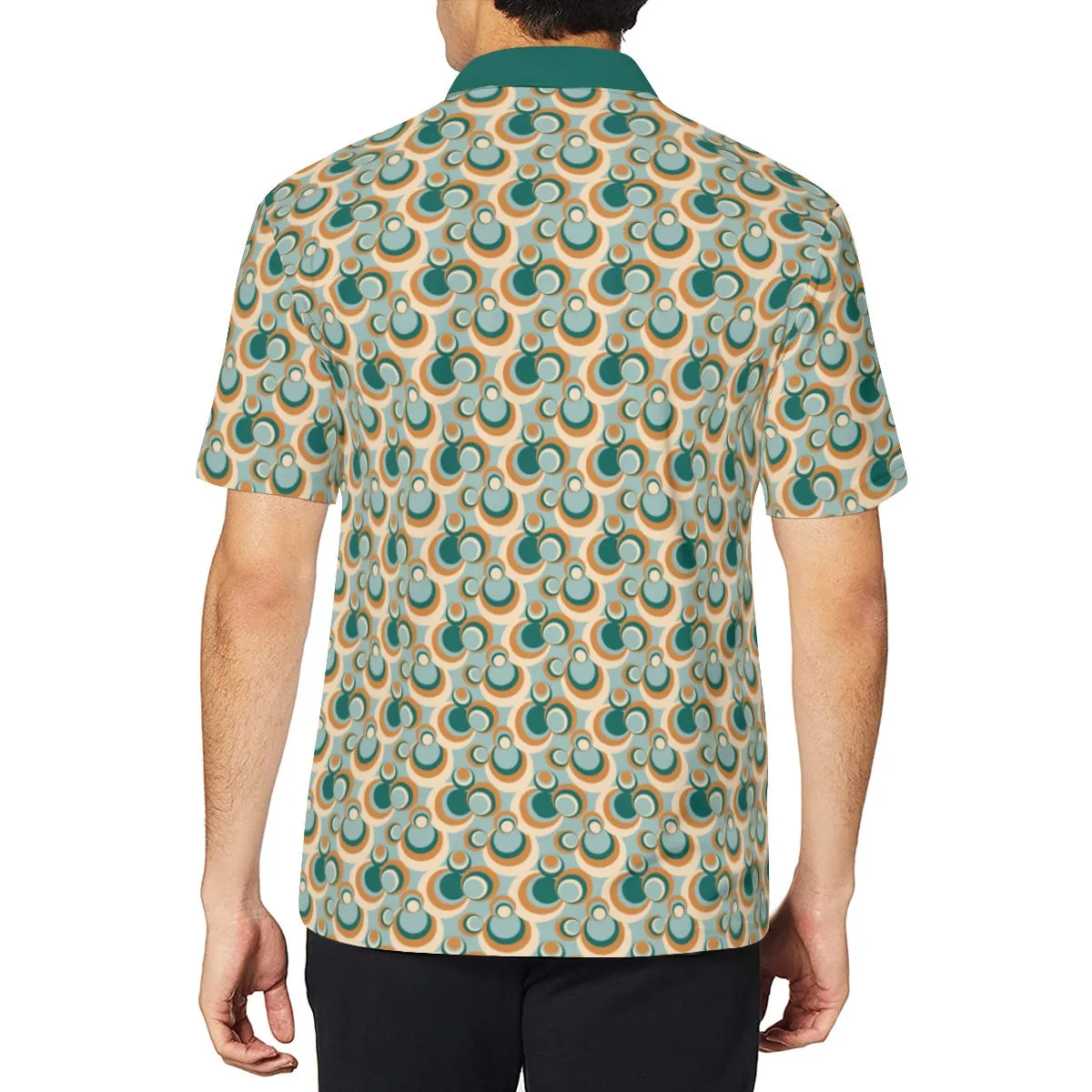 Polo Shirt Men, 60s 70s Style Shirt Men, Mid Century Mint Green Polo Shirt, Retro Polo Shirt,Men's Polo Shirt,Vintage Style Shirt, Mod Shirt