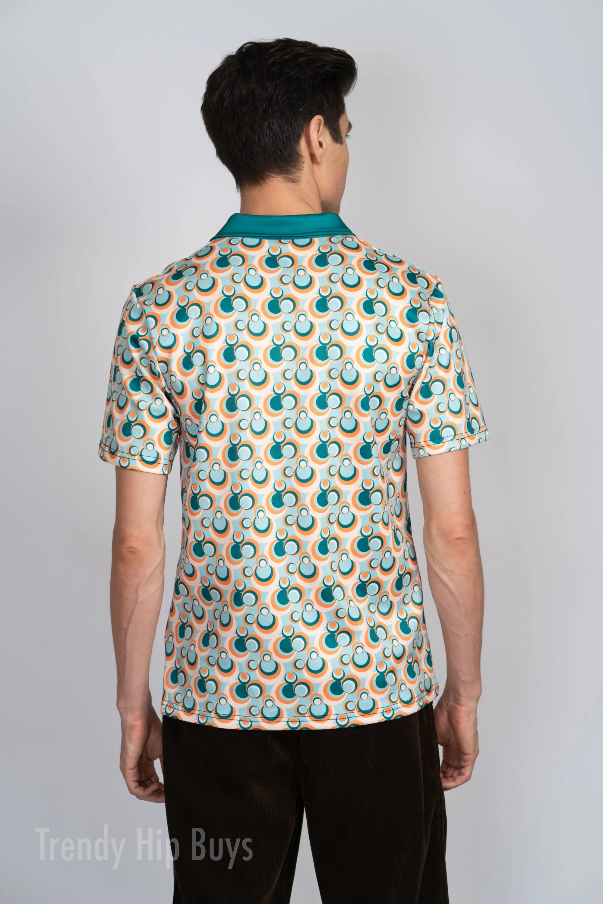 Polo Shirt Men, 60s 70s Style Shirt Men, Mid Century Mint Green Polo Shirt, Retro Polo Shirt,Men's Polo Shirt,Vintage Style Shirt, Mod Shirt