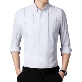 Pologize™ Long Sleeve Striped Business Shirt