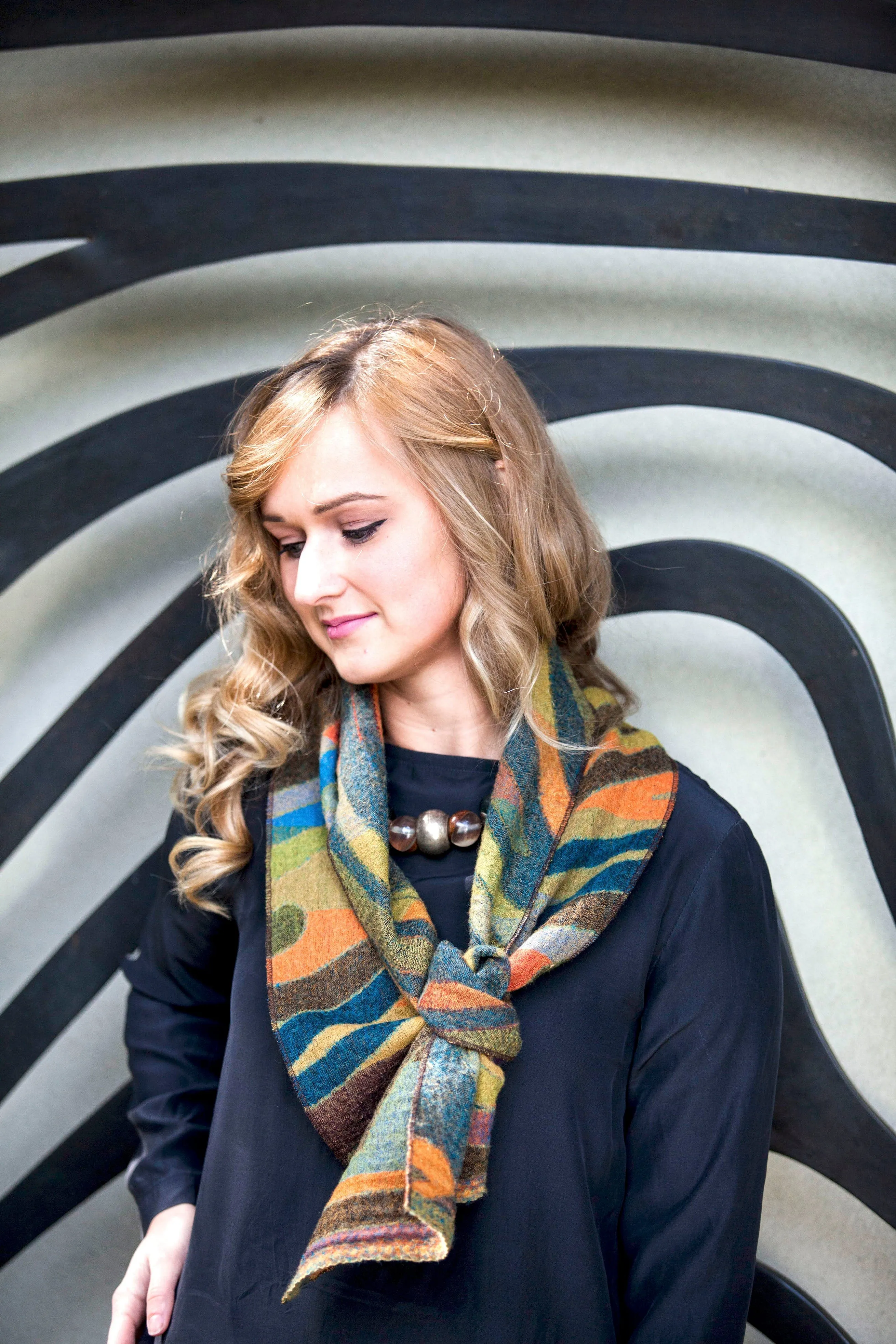 Pure Merino Wool  Neck Scarf Citron   Free Bag