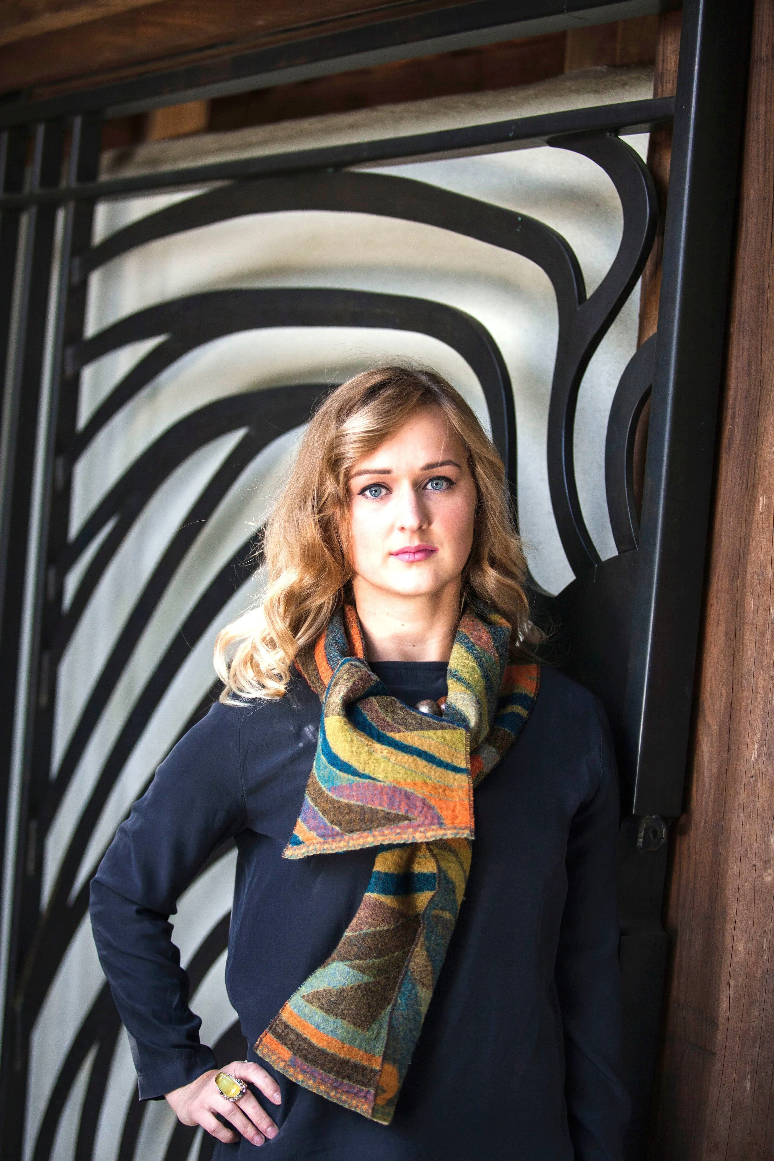 Pure Merino Wool  Neck Scarf Citron   Free Bag