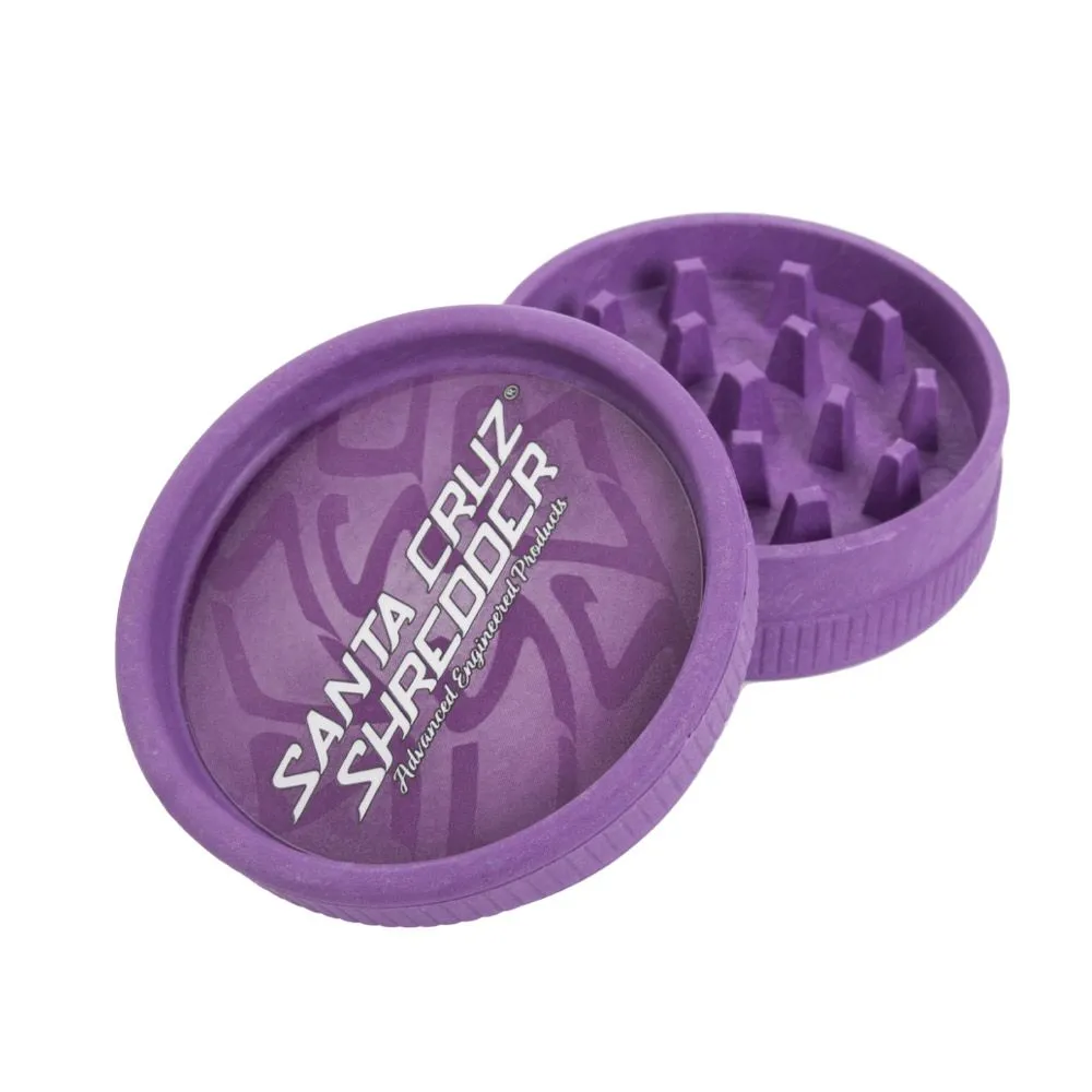 Purple / Lime Green - Santa Cruz Shredder - 2 Piece Hemp Plastic Grinder