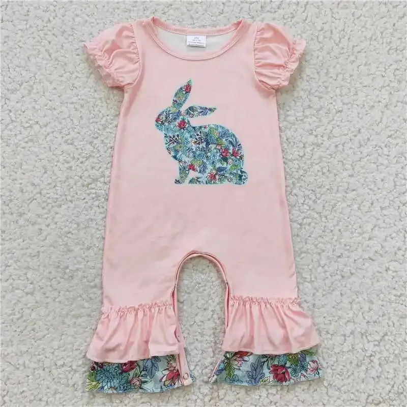 "Flower Bunny Baby" Baby's Boho Romper