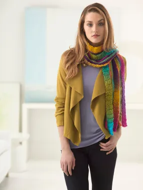Rainbow Strip Scarf (Crochet)