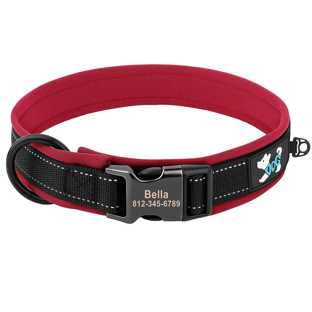 Reflective Personalized Dog Collar