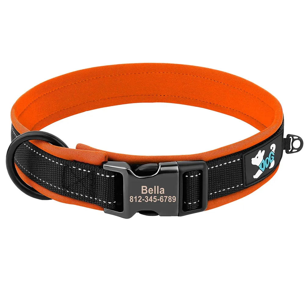 Reflective Personalized Dog Collar
