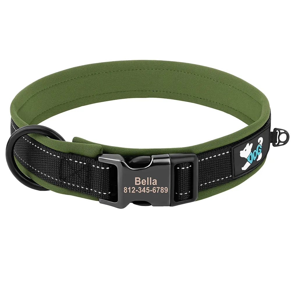 Reflective Personalized Dog Collar