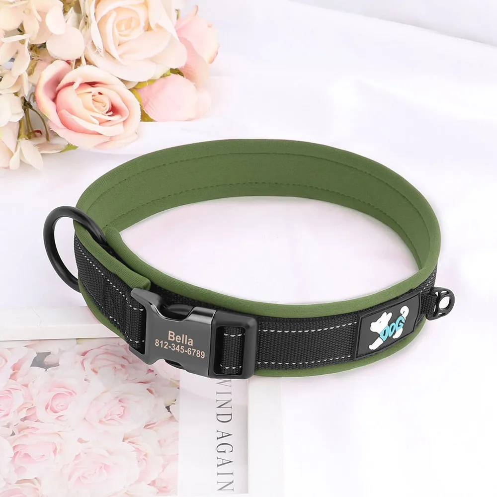 Reflective Personalized Dog Collar
