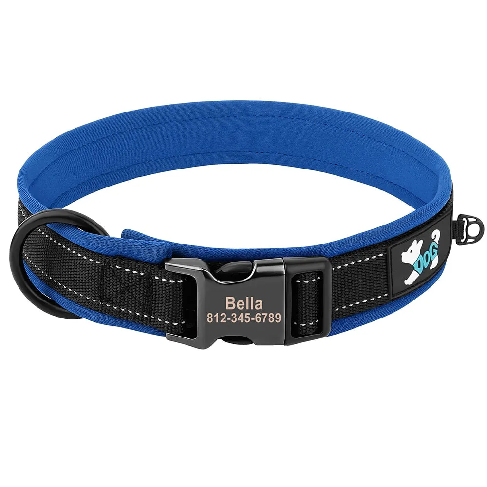 Reflective Personalized Dog Collar