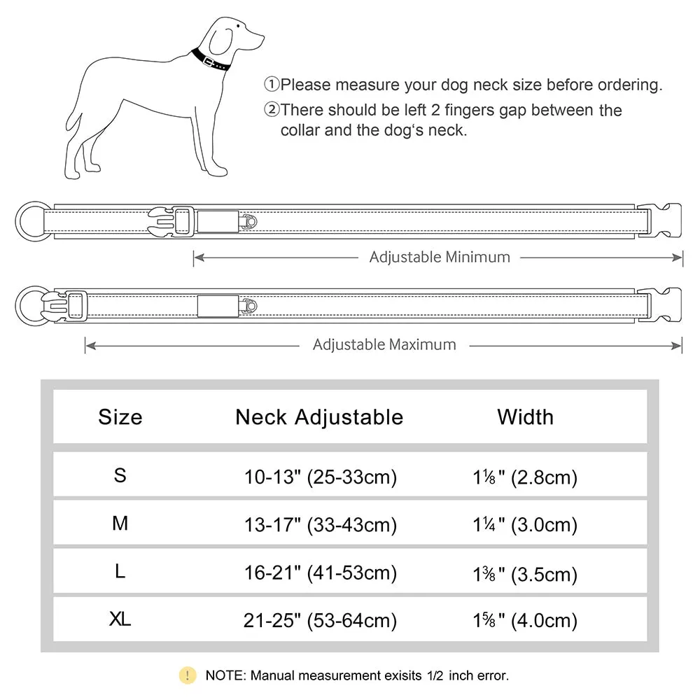 Reflective Personalized Dog Collar