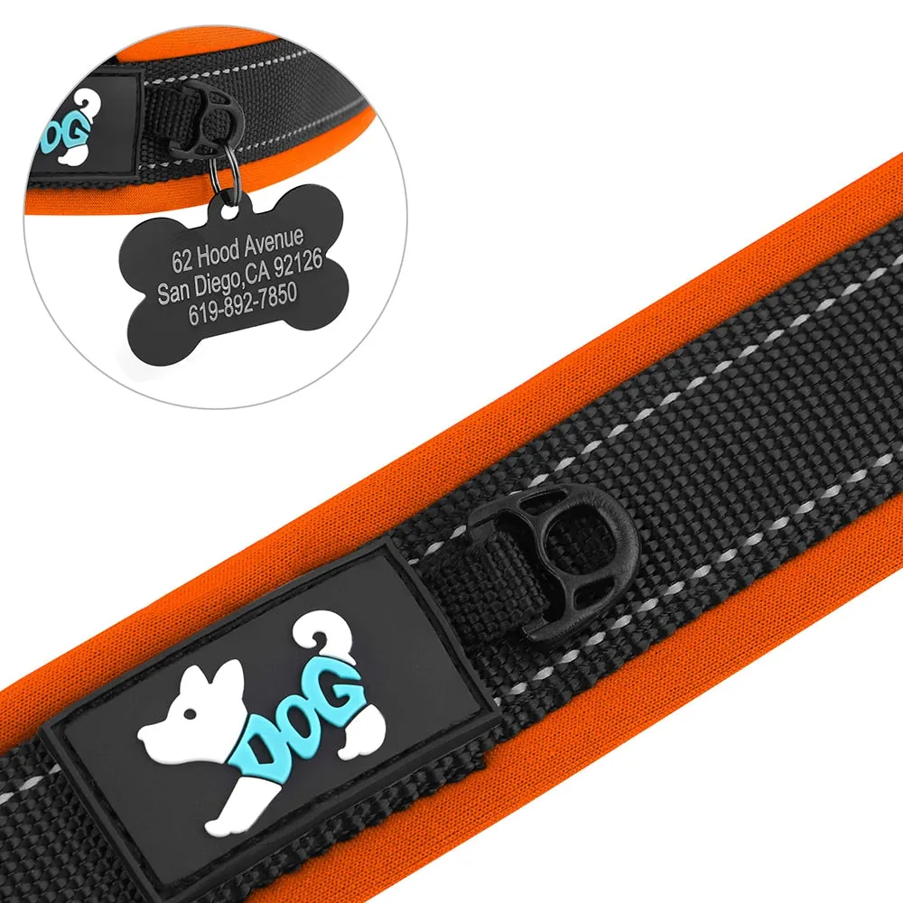 Reflective Personalized Dog Collar