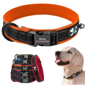 Reflective Personalized Dog Collar