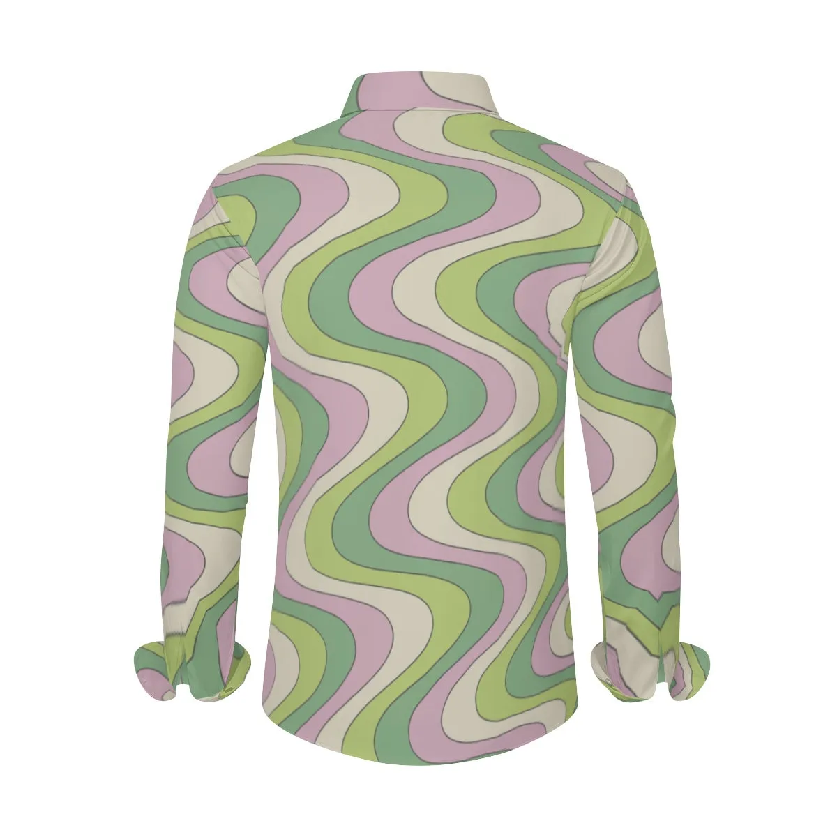 Retro Shirt Men, Vintage Style Shirt Men, 70s inspired top, 70s shirt men, 70s style top Men, Hippie Top, Green Stripe Shirt, Groovy Top