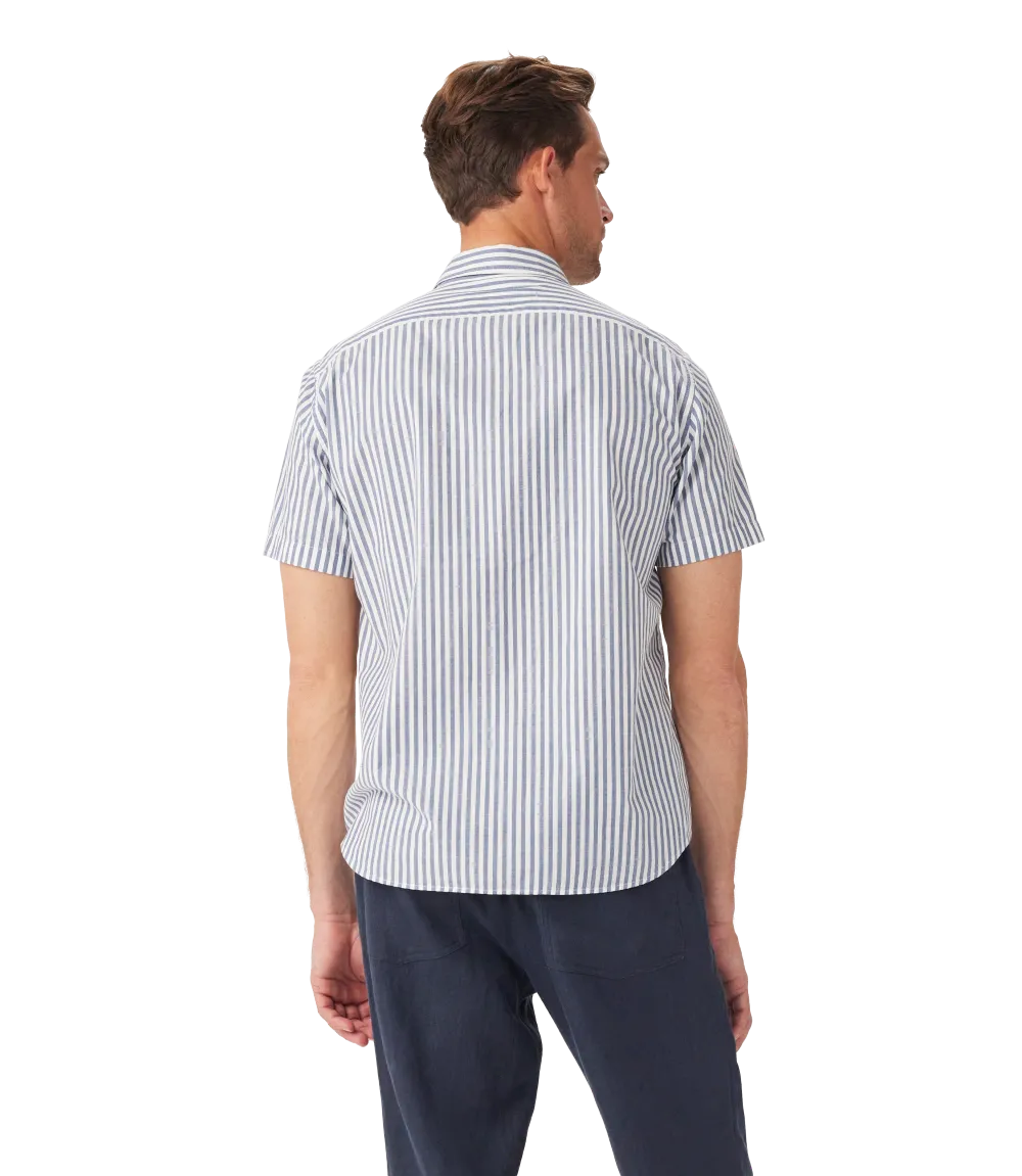 R.M.Williams - Regular Shirt - Stripe - Short Sleeve - Blue & White