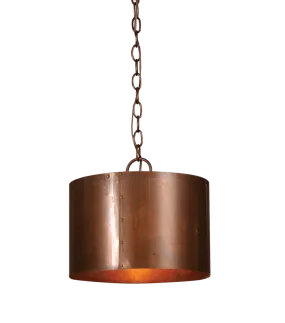 Round Copper Drum Chandelier - Large