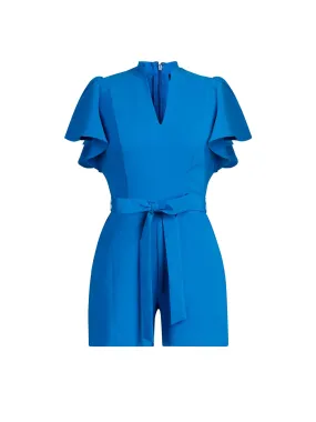 Ruffled-Sleeve Romper