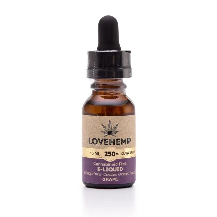SALE!! Love Hemp™ CBD E-Liquid – 250mg CBD – 15ml