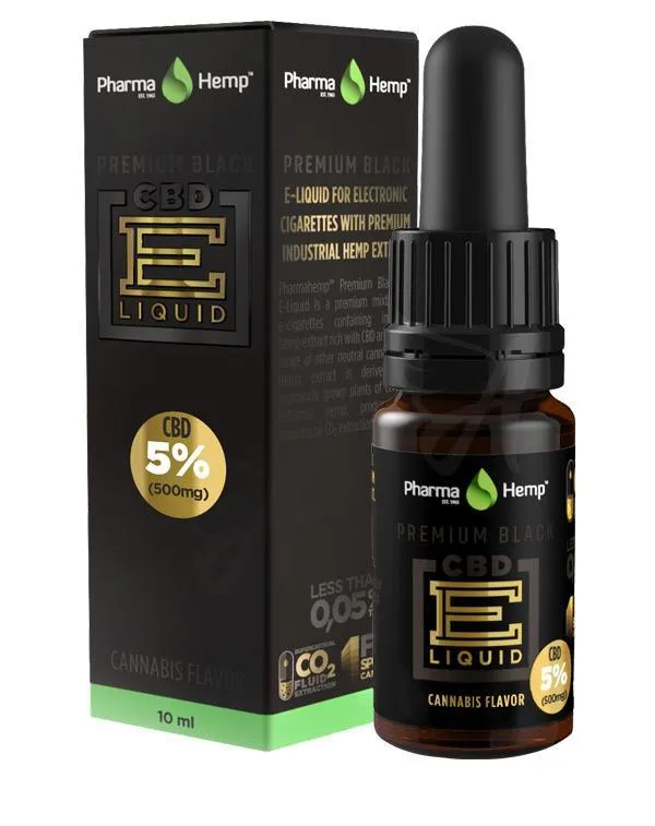 SALE!! PharmaHemp - Premium Black CBD E-Liquid 10ml
