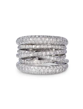 Scribble, 18K White Gold   Diamond Ring